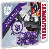 Renegade Game Studios Zestaw Kości RPG Transformers - Decepticon 8 Elementów