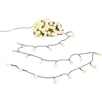 QAZQA Guirlande lumineuse de Noël verte avec 100 LED blanches 5m IP44 - Dasher