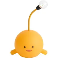 QAZQA Lampe de table moderne jaune avec LED rechargeable - Bulby