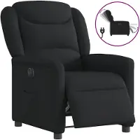 vidaXL Fauteuil relax électrique noir tissu
