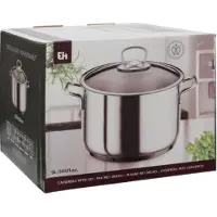 Excellent houseware Casserole avec couvercle 9 L Acier inoxydable