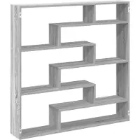 vidaXL Étagère cube murale 7 compartiments sonoma gris
