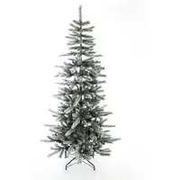 Evergreen Sapin de Noël Cedar Frost en pin avec support métallique 210 cm de hauteur Ø 114 cm
