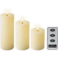 Lumineo 72698 Wax Candle Decorative Light 3 Units Jaune