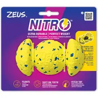 Zeus Nitro Nitro - Weighted Rugby Ball - Yellow and Blue - 12.4cm
