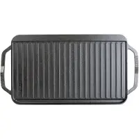 Lodge Grill et plaque chauffante rectangulaires r versibles Cast Iron Chef Collection - 20 po x 10 po