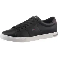 Tommy Hilfiger Baskets basses 'Essential' rouge / noir / blanc