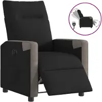 vidaXL Fauteuil relax électrique noir tissu