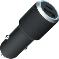 Force Power Lite Chargeur voiture 2 ports A+C PD 37W Recyclé Noir