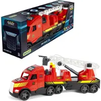 Wader Camion de pompiers jouet avec échelle extensible, 79 cm, durable