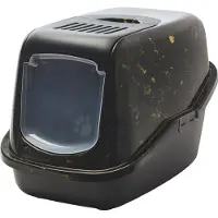 Savic Katzentoilette NESTOR MARMOR SCHWARZ / GOLD