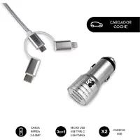 Subblim Sub-chg-4cc001 Chargeur de voiture 12w argent One Size / EU Plug 220V argent One Size