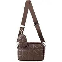 EKO , sac à main camélia, marron foncé