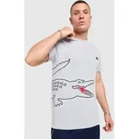 Lacoste T-shirt Piqué Croc - Gris, Gris