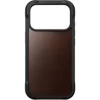 Nomad Rugged Leather Iphone 17 Pro Phone Case Marron