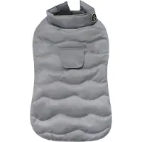 Croci manteau pour chien rembourré, éco-feuilles, recyclé, gris