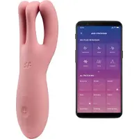 Satisfyer Threesome 4 - vibromasseur clitoridien contrôlé par application (rose)