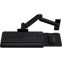 Ergotron Lx Pro Arm Keyboard Tray Wall Mount black (Mur, 2.30 kg), Support de moniteur, Noir
