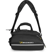 Wozinsky Large Bike Luggage Bag 35L + Rain Cover Black (Wbb19Bk)