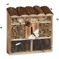 Relaxdays 10020726_469 Insektenhotel braun 30,5 x 9,5 x 31,0 cm