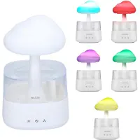 Grundig Raincloud Humidificateur - Diffuseur d'huiles essentielles - Avec fonction pluie & brume - Lumière LED - USB-C - Sans fil & Silencieux - Pour l'aromathérapie