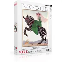 New York Puzzle Company - Puzzle Animaux : Une dame sur un zèbre - 500 pièces