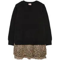 Boboli Knitwear Long Sleeve Dress Noir 12 Years Fille
