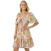 Rip Curl Cala Vadella Mini Short Sleeve Short Dress Multicolore S Femme