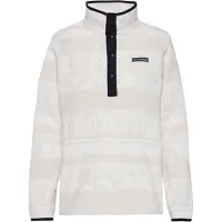Columbia Benton Springs Printed Snap Half Zip Fleece Beige M Femme
