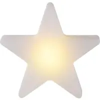 JUST LIGHT Lampe d'extérieur AKKU STAR, lampe de jardin, lampe d'extérieur à piquet, blanc opale, jardin, extérieur, terrasse