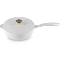 Le Creuset Casserole à manche Couvercle HOLLY Cotton, Poêle + casserole, Beige
