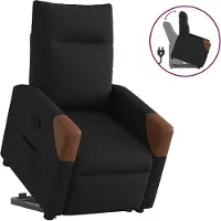 vidaXL Fauteuil relax avec releveur Noir Tissu