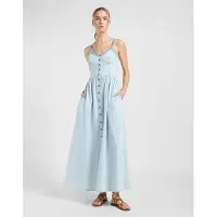 Lee Corset Sleeveless Long Dress Bleu L Femme