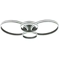 Globo Grouni LED Plafonnier 39W CCT Titane Mat, Métal Fonction Mémoire 13,7cm 673140-39A