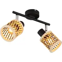 Globo Lampe murale Mali 2-noir clair avec capuchons