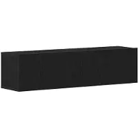 vidaXL Armoire TV noire imitation chêne 120x30x30,5 cm Bois composite