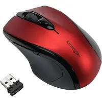 Kensington Pro Fit Mid-Size - Souris - pour droitiers - optique - sans fil - 2.4 GHz - récepteur sans fil (USB) - rouge rubis