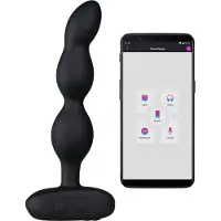 Lovense Ridge - Plug anal vibrant à perles contrôlé par application (noir)