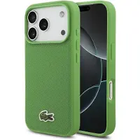Lacoste - Hardcase Iconic Petit Pique MagSafe (LCHMP17LPVCN) - iPhone 17 Pro - Green (Apple iPhone 17 Pro), Coque pour téléphone portable, Vert