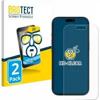 BROTECT Protection Clair (2 pcs, Apple iPhone 17 Pro), Téléphone portable : film de protection, Transparent