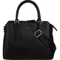 Bugatti sac à main sac à épaule Ella Hand Bag Black Saffiano noir