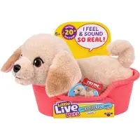 Moose Toys Little Live Pets My Really Real Puppy Mini's - Golden Retriever Buddy, chiot, 5 ans, interactif, sons, AAA