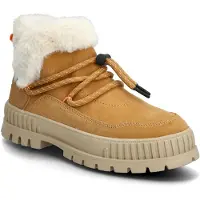 Palladium Pallashock Lo Hiver Enkellaarsjes Plat - Cognac - Maat 40