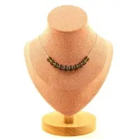 Bijoux Pierres et Minéraux. Collier 10 perles Quartz fumé 8 mm Chaine en acier inoxydable Collier femmes, hommes. Taille personnalisable.