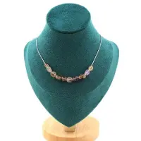 Bijoux Pierres et Minéraux. Collier 10 perles Auralite du Canada. Chaine en acier inoxydable Collier femmes, hommes. Taille personnalisabl