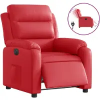 vidaXL Fauteuil relax électrique rouge similicuir