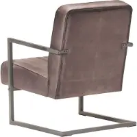vidaXL Fauteuil cantilever Distressed Braun Cuir véritable - Fauteuil