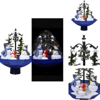 vidaXL Sapin de Noël avec neige et pied parapluie Bleu 75 cm PVC - Sapins de Noël