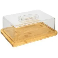 SmartaSaker Plateau en bambou pour le rangement du fromage