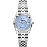 GUESS Montre à affichage analogique 'JADA' bleu clair / argent